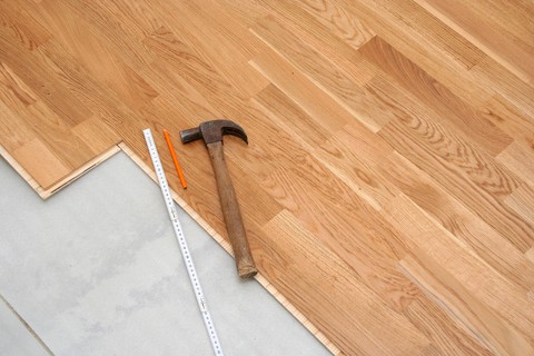 Hardwood floor installation